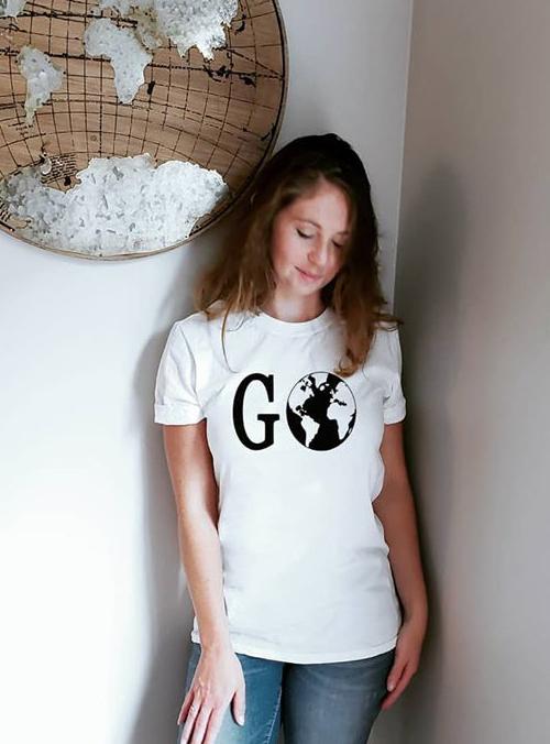 Go Travel Womens Graphic World Shirt