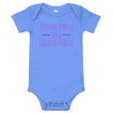 Tummy Rolls Not Gender Roles Unisex Baby Bodysuit