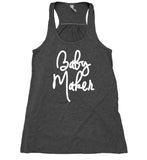 Baby Maker Tank Top Funny Mom Expecting Pregnant Mom Life Flowy Racer Back Womens Shirt