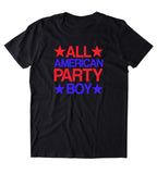 All American Party Boy Shirt Merica Partying Drinking USA America Tumblr T-shirt