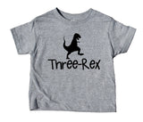Three Rex Toddler Shirt T-Rex Dinosaur Kids Party Boy Clothes Kids Birthday Clothing