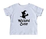 Wicked Cute Toddler Shirt Witch Halloween Fall Girl Kids Clothing