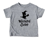 Wicked Cute Toddler Shirt Witch Halloween Fall Girl Kids Clothing