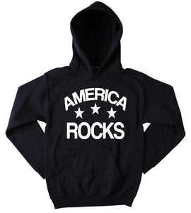 Funny America Rocks Hoodie USA United States Merica Patriotic American Pride Tumblr Sweatshirt