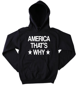 America Sweatshirt Funny America That's Why Slogan Merica USA America Patriotic Pride Tumblr Hoodie