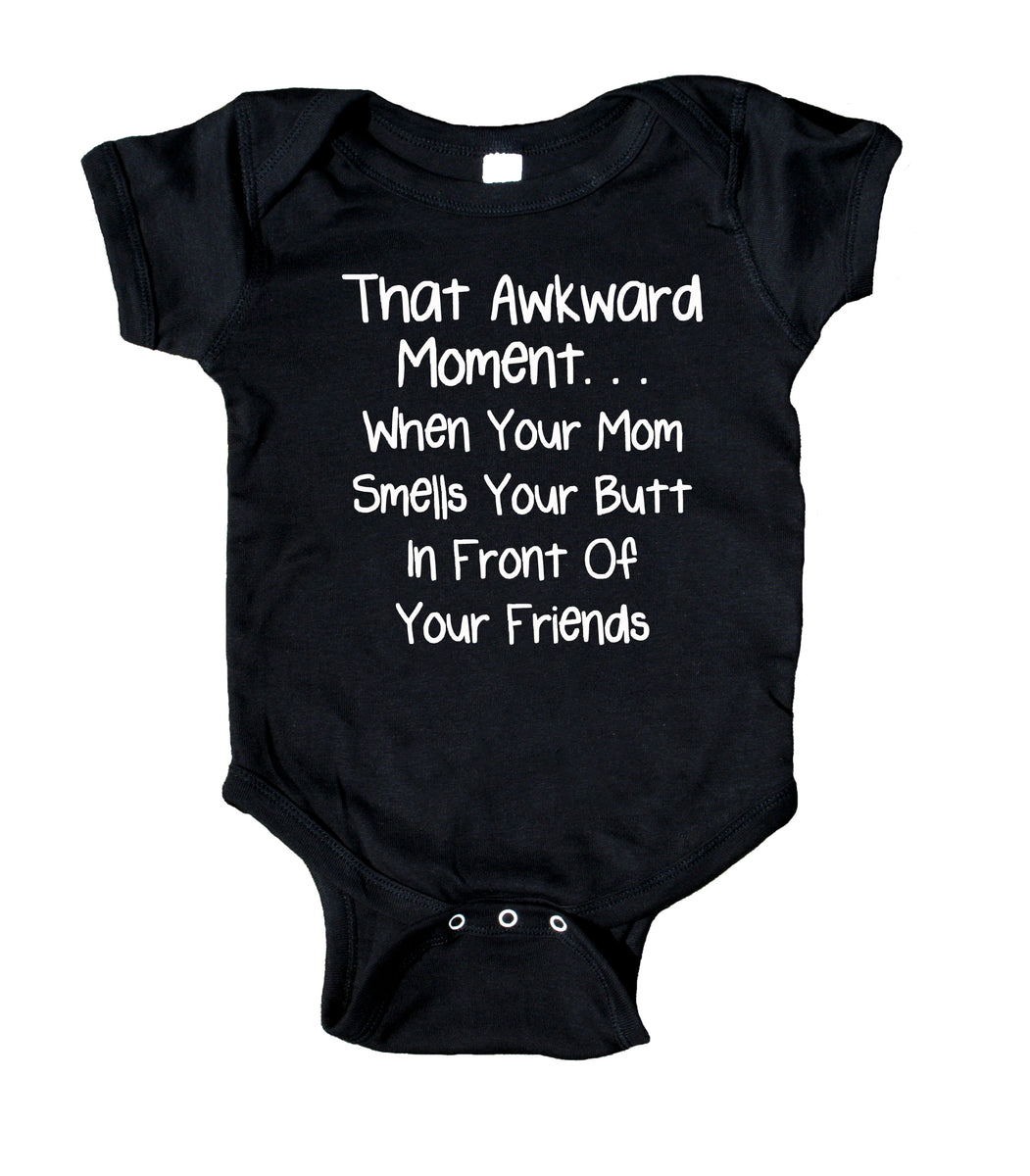 That Awkward Moment... Baby Bodysuit Funny Cute Awesome Newborn Infant ...