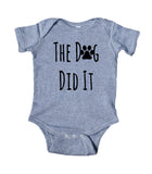 The Dog Did It Baby Bodysuit Funny Cute Pet Dog Newborn Infant Girl Boy Baby Shower Gift Clothing