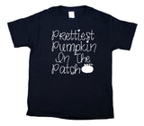 Prettiest Pumpkin In The Patch Youth Shirt Funny Cute Fall Halloween Girls Kids Clothing T-shirt
