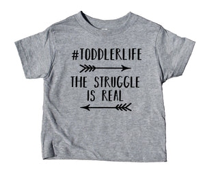 Toddlerlife The Struggle Is Real Toddler Shirt Funny Boy Girl Kids Birthday Clothing