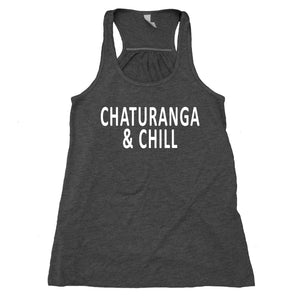 Chaturanga And Chill Yoga Flowy Women's Racerback Tank
