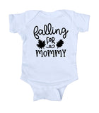 Falling For Mommy Baby Bodysuit Fall Leaves Autumn Newborn Girl Boy Infant Clothing