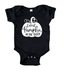 Cutest Pumpkin In The Patch Baby Onesie Fall Halloween Girl Boy Infant Clothing