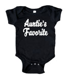 Auntie's Favorite Baby Boy Girl Onesie Black