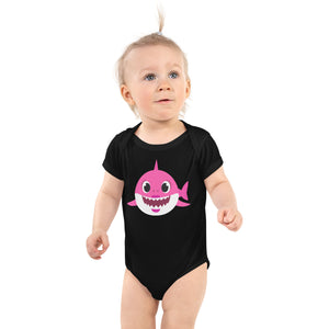 Pink Shark Baby Girls Infant Bodysuit