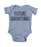 Future Quarantennial Baby Announcement Boy Girl Onesie