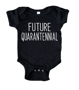 Future Quarantennial Baby Announcement Boy Girl Onesie