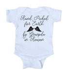 Hand Picked For Earth By Grandpa In Heaven Baby Onesie