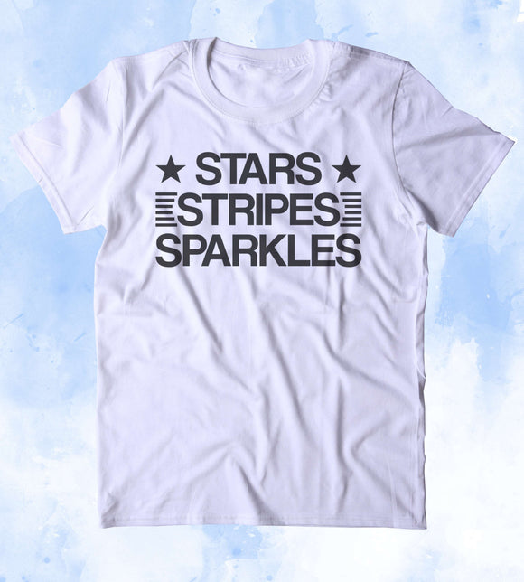 Star Stripes Sparklers Shirt USA 4th of July America Patriotic Pride Merica Tumblr T-shirt