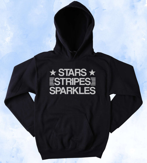 4th of July Sweatshirt Stars Stripes Sparklers Hoodie USA Patriotic Pride Merica Tumblr Jumper