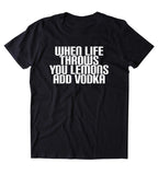 When Life Throws You Lemons Add Vodka Shirt Funny Drinking Alcohol Party Drunk Tumblr T-shirt
