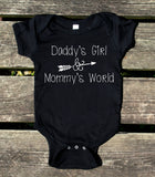 Daddy's Girl And Mommy's World Baby Onesie Cute Clothing