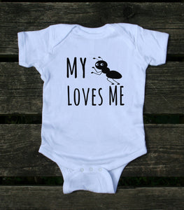 My Aunt Loves Me Baby Onesie Funny Girl Boy Clothing