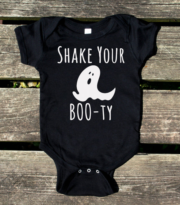 Shake Your Boo-Ty Ghost Baby Bodysuit Funny Halloween Boo Newborn Infant Girl Boy Clothing