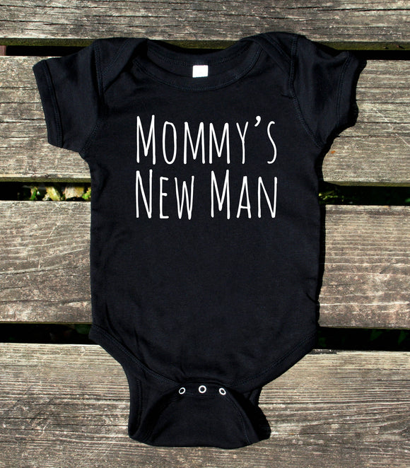 Mommy's New Man Baby Onesie Funny Boy Newborn Infant Clothing