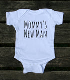Mommy's New Man Baby Onesie Funny Boy Newborn Infant Clothing
