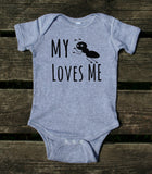 My Aunt Loves Me Baby Onesie Funny Girl Boy Clothing