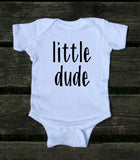 Mom and Baby Matching Outfits Little Dude's Mom Little Dude Shirts Baby Boy Son Kids Clothing