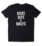 Boots Boys & Bullets Shirt Cowgirl Southern Bell Country Guns T-shirt