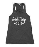 Girls Trip 2018 Tank Top Vacation Friends Travel Flowy Racerback Tank