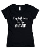 Yoga Life Shirt I'm Just Here For The Savasana Tee Yogi V-Neck T-Shirt