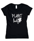 Plant Lady Shirt Garden Cactus Gardener Vegetarian Vegan V-Neck T-Shirt