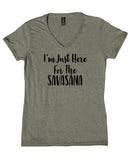 Yoga Life Shirt I'm Just Here For The Savasana Tee Yogi V-Neck T-Shirt