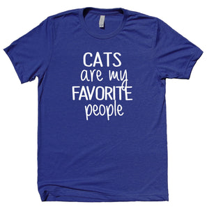 Cats Are My Favorite People Shirt Funny Anti Social Cat Owner Kitten Lover Clothing T-shirt