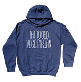 Punk Vegetarian Hoodie Tattooed Vegetarian Sweatshirt Funny Vegetarianism Punk Clothing