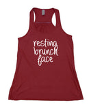 Resting Brunch Face Tank Top Lunch Food Mimosa Tumblr Flowy Racerback Tank