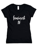 Feminism Shirt Feminist AF Girl Power V-Neck T-Shirt