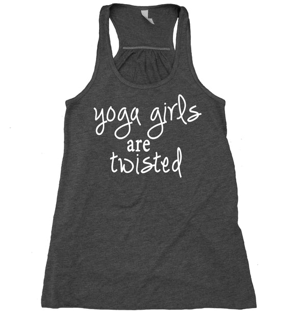 Yoga Girls Are Twisted Tank Top Yoga Yogi Instructor Apparel Hot Yoga Flowy Racerback Tank Shirt