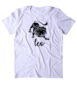 Leo Sign Shirt Lion Horoscope Animal Zodiac Symbol Astrological Birthday Gift T-shirt