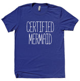 Certified Mermaid Shirt Beach Ocean Swimmer Life Guard Mermaid Lover Clothing T-shirt