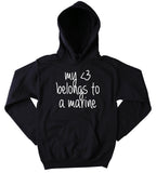 Marine Sweatshirt My Heart Belongs To A Marine Slogan Marine Wife Girlfriend Deployed Hoodie