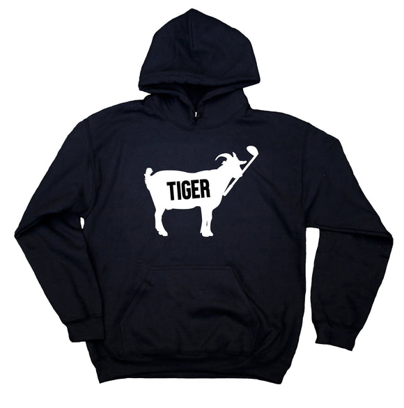 Tiger Woods GOAT Sweatshirt Greatest Of All Time Golfing Golf Hoodie