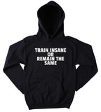 Training Sweatshirt Train Insane Or Remain The Same Clothing Work Out Gym Weight Lifting Hoodie