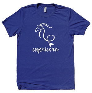 Capricorn Sign Shirt Goat Horoscope December Zodiac Symbol Astrological T-shirt