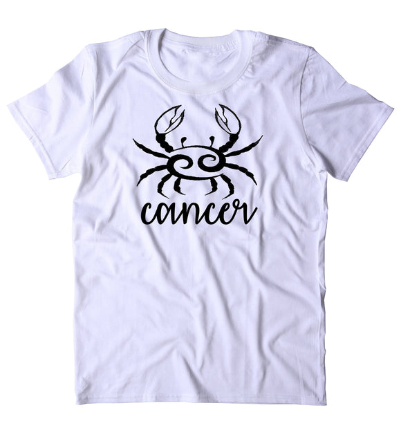 Cancer Sign T-Shirt Crab Horoscope Zodiac Symbol Astrological Birthday Shirt