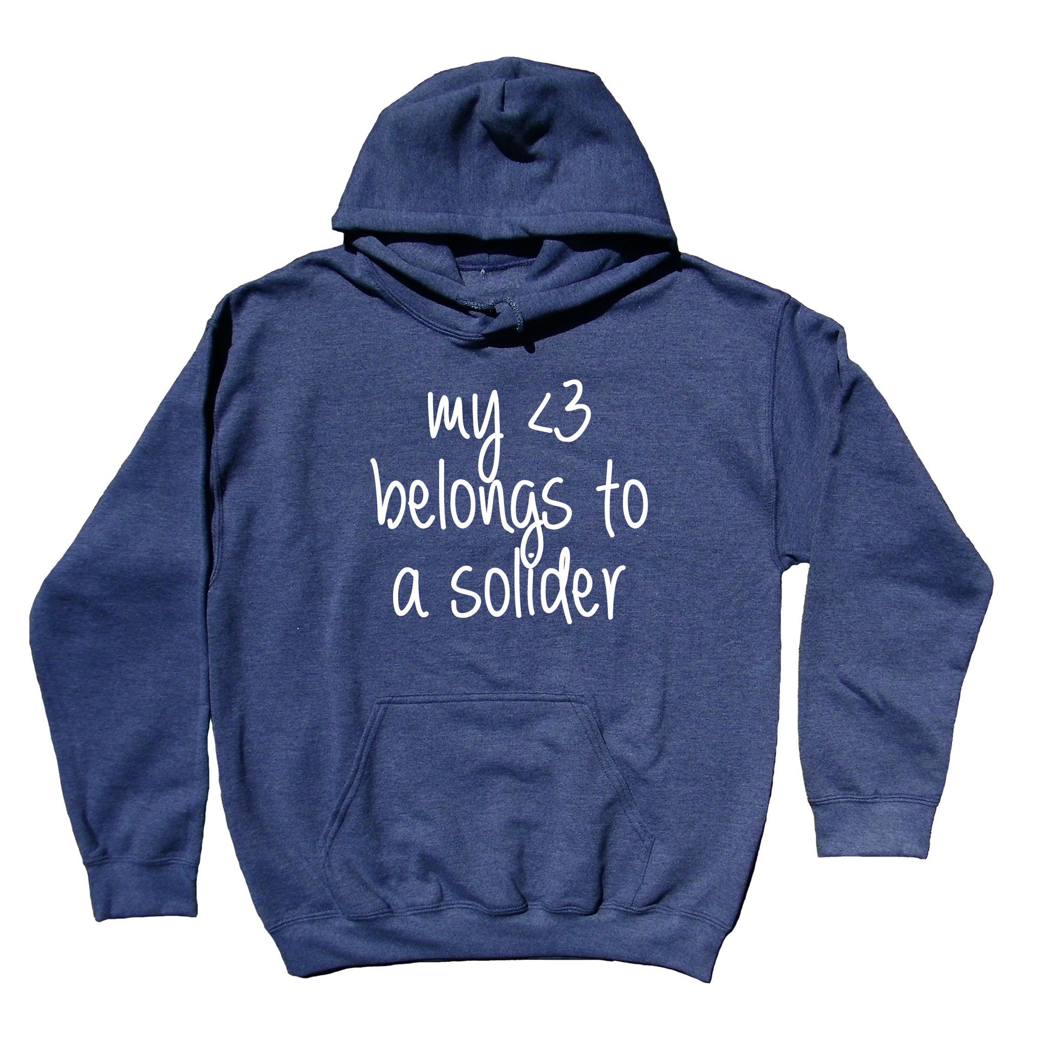 Soldier Sweatshirt My Heart Belongs To A Soldier Military Army Wife Gi photo