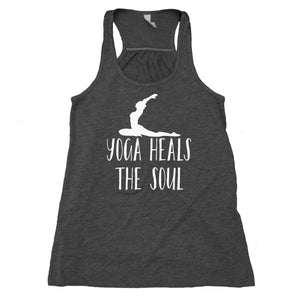 Yoga Heals The Soul Tank Top Yoga Yogi Spiritual Gift Flowy Racerback Tank